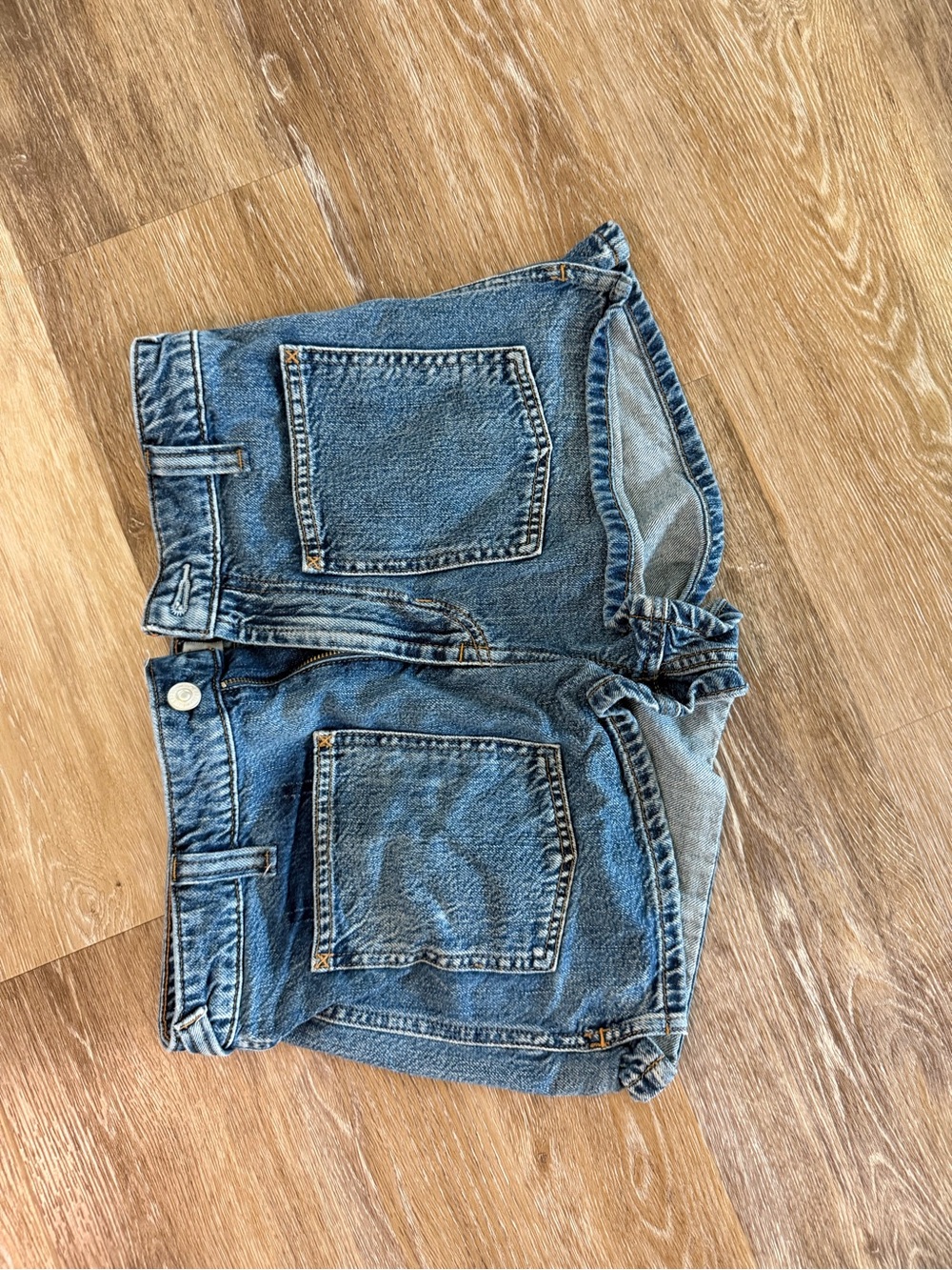 Free people High-Waist Blue Denim Shorts